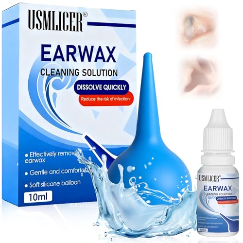 Ohrenschmalzentferner 10 ml, Wiederverwendbarer Ohrreiniger, Bequem ohrreiniger für erwachsene, perfekt zur Ohrreinigung, Für die ganze Familie