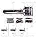 Rotary Cheese Grater - LOVKITCHEN Vegetable Stainless Steel Cheese Grater Shredder Cutter Grinder with 3 Drum Blades (Silver)