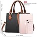 CHICAROUSAL Purses and Handbags for Women Leather Crossbody Bags Women's Tote Shoulder Bag (cc Brown Black)