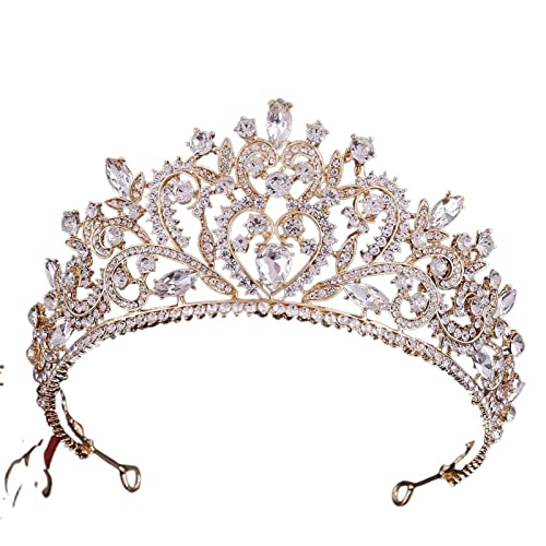 nihngvjm Retro Bronce Violeta Cristal Tiaras Nupcial Corona dhinestone concentrina Diadem Tiara Diadema de Cabello de Boda Accesorios (Metal Color : 21)