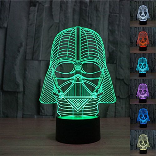 SmartEra 3D Star Wars Darth Vader Model 7 Color Change Fantastic USB Touch Button LED Desk Table Lig - //coolthings.us