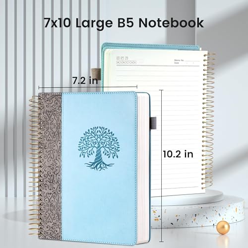 Cahier de notes à spirale avec arbre de vie couverture rigide premium B5 - 4