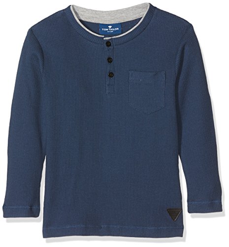 TOM TAILOR Cosy Waffle Jersey Henley Maglia a