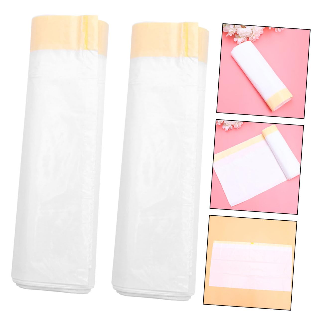 CIYODO Cat Litter Cleaning Bag Drawstring 14 Count Cat Box Liners Ldpe Material