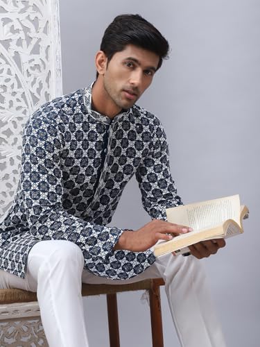 Image of Jompers Rayon Embroidered & Sequins Regular Fit Kurtas for Men.