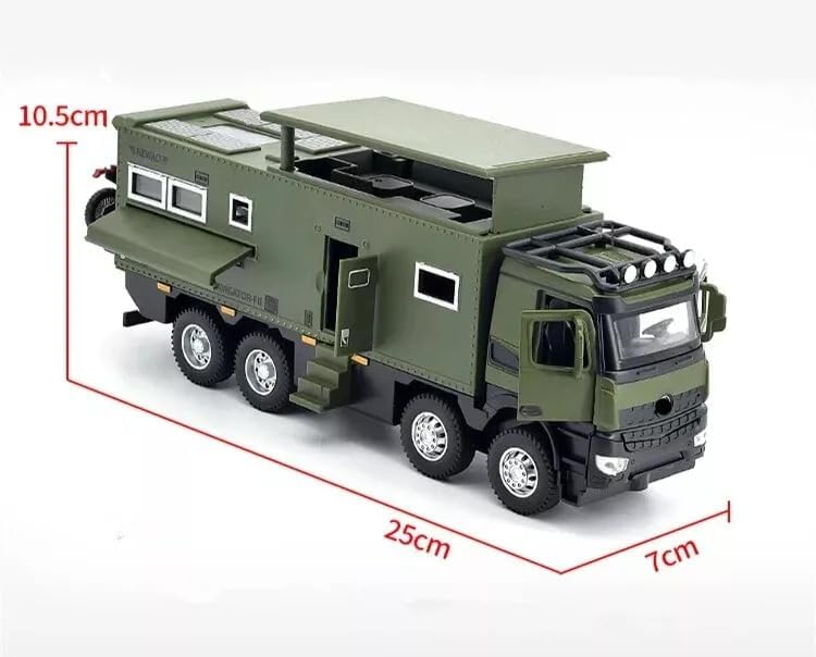 Image of 1:24 M Benz Camper RV Motorhome Alloy Diecast Pullback Metal Car Toy with Sound Light & Opening Doors - Best Gift Toy for Kids【Colors as Per Stock】