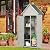 Outdoor Storage Shed with Floor & Adjustable Shelves, Wooden Garden Tool Cabinet Weatherproof, 71" Vertical Patio Organizer