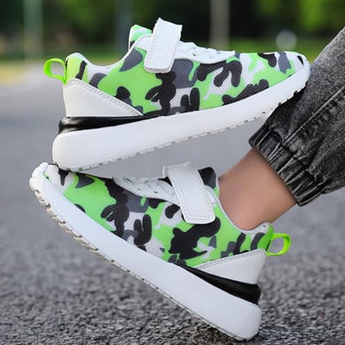 Walking Sneakers for Boys Girls Hook and Loop Mesh Breathable Anti-Slip Running Shoes Little Big Kids4