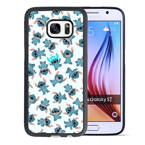 Tire Cover Case for Galaxy S7 (2016) (5.1-Inch) Lilo Stitch Minimalista Wallpaper