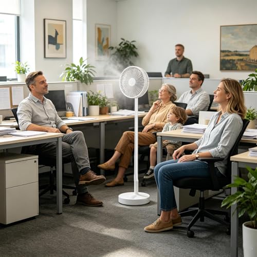 Ventilateur sur pied portable et rechargeable à 4 vitesses télécommandé - 3