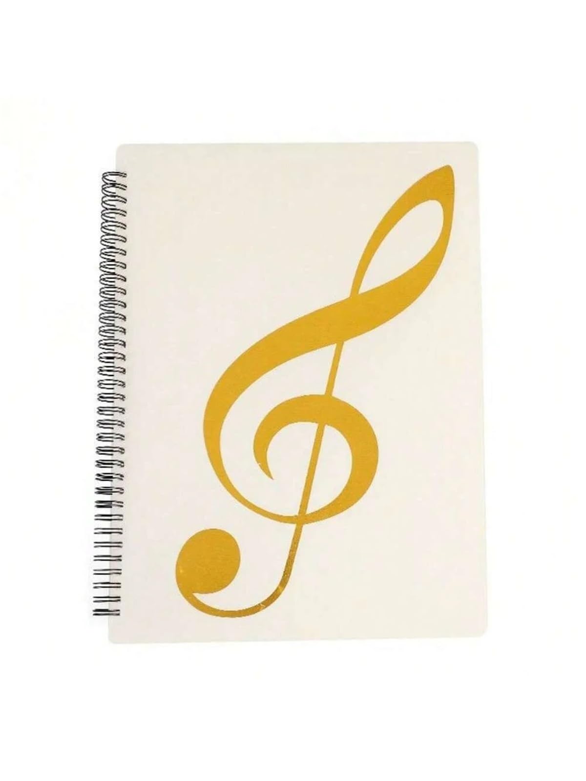 Cartella for spartiti da 2 pezzi, cartella for musicisti, for banda, formato lettera A4, maniche 30/60, doppio lato o scrittura su pagine esposte per Casa, Ufficio(WHITE)