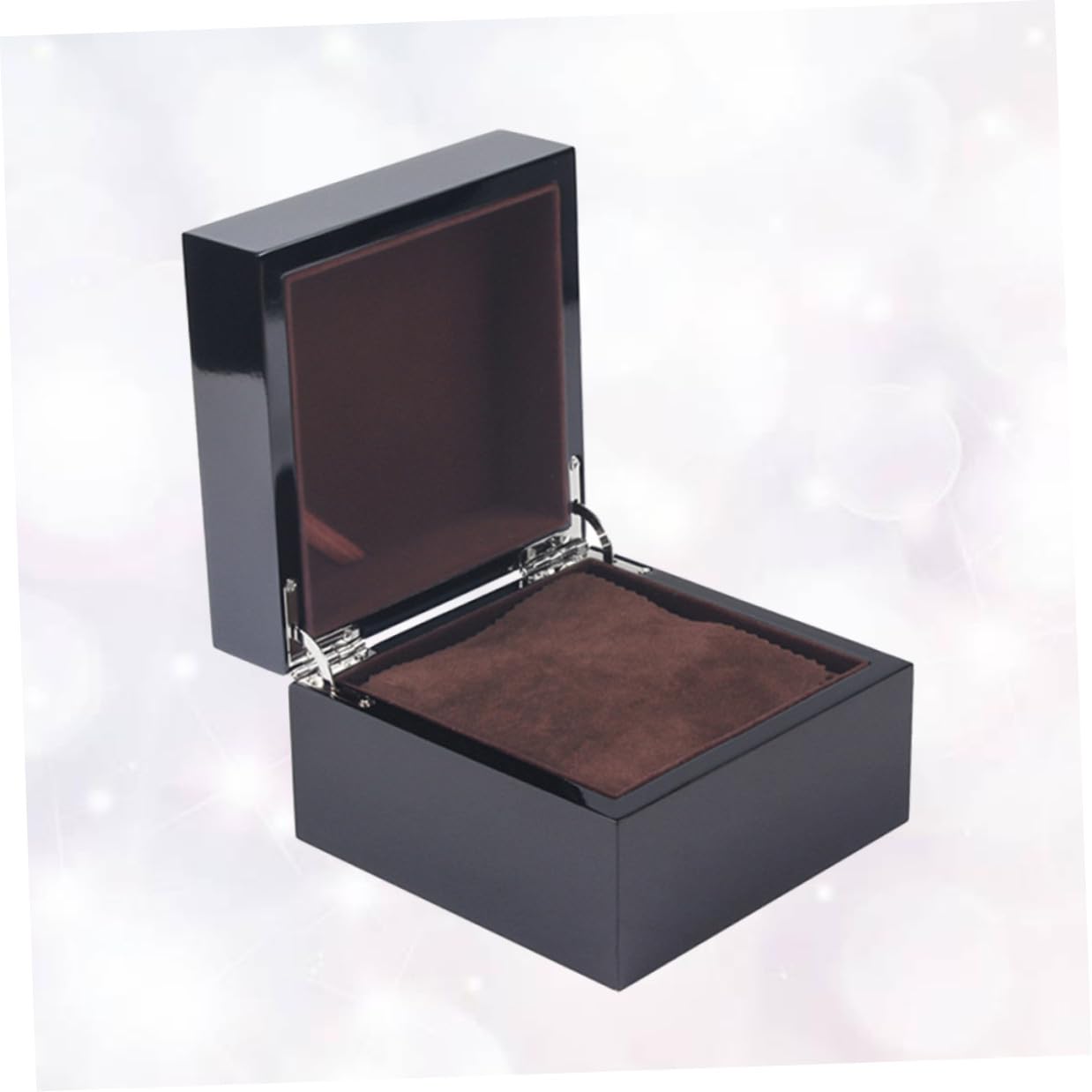 Caja de Madera para Relojes Negra, Vitrina de Escritorio Elegante