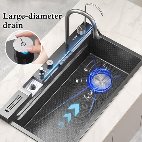 Évier de cuisine à deux cascades résolvant le manque d'espace de lavage