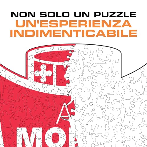Iconic Puzzles - Monza Logo, Puzzle Di Legno Con Licenza Ufficiale, 100% Sostenibile, Regalo Per Adulti E Bambini, Taglia L, 500 Pz - 5