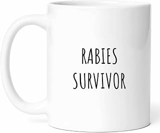 Rabies Survivor Mug - Viral Coffee Cup - Awareness Funny Gift From Family - Recovery Tea Mugs - Cups - 11 Oz Ceramic Gifts For Patient, Birthday, Him, Her, Day, Support Group, Resilience