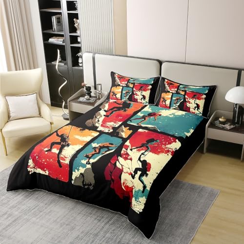 Parure de lit alpiniste en coton pour chambre d'ado adepte de bloc - 3