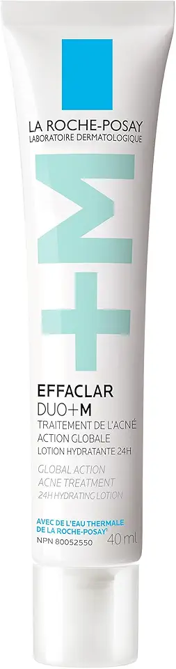 La Roche-Posay Acne Face Cream with Salicylic Acid & Niacinamide, Effaclar Duo+M Face Moisturizer for Oily, Acne-Prone Skin. Helps Clear Pimples, Remove Blackheads & Prevent Breakouts, 40ML