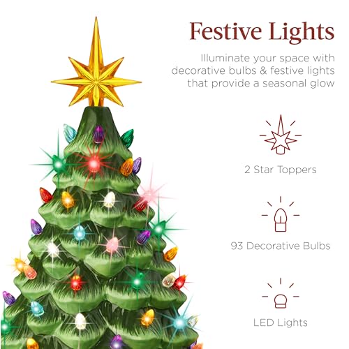 Best Choice Products SKY6947 18In Large Ceramic Christmas Tree thumb #2