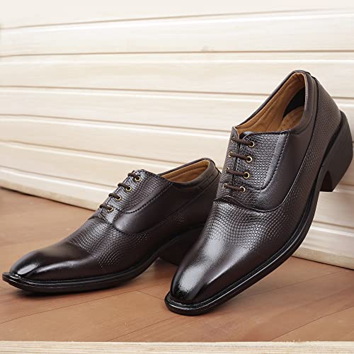 Image of Mens Height Increasing Formal Black, Brown Shoes for Men, Experience a Heightened Confidence Formal Shoes