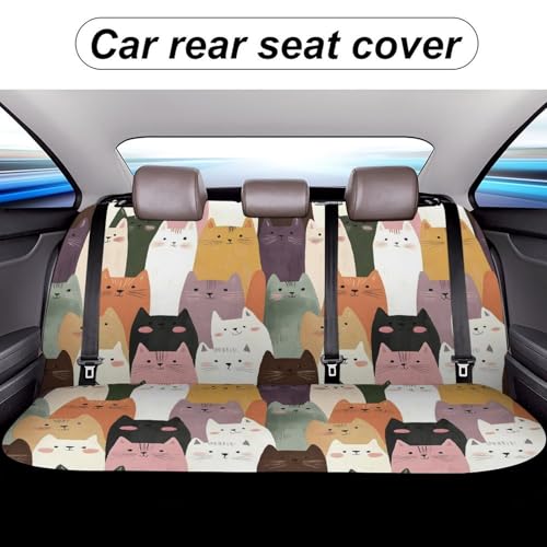 Housses de siège arrière pour camions et VUS motif chat