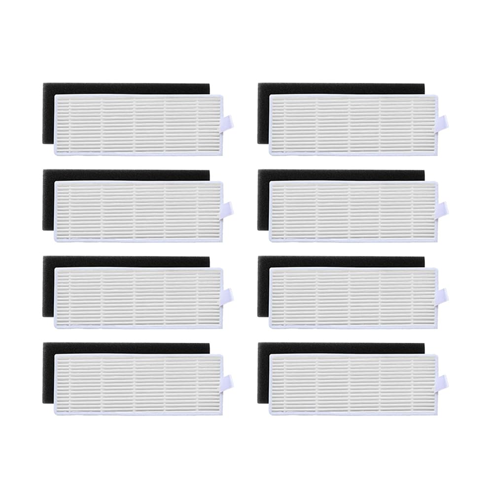 GENTERUN Replacement Sponge + Filters ，Compatible For ILIFE， A4 A4S A6 Dust Collection Filter(8pcs)