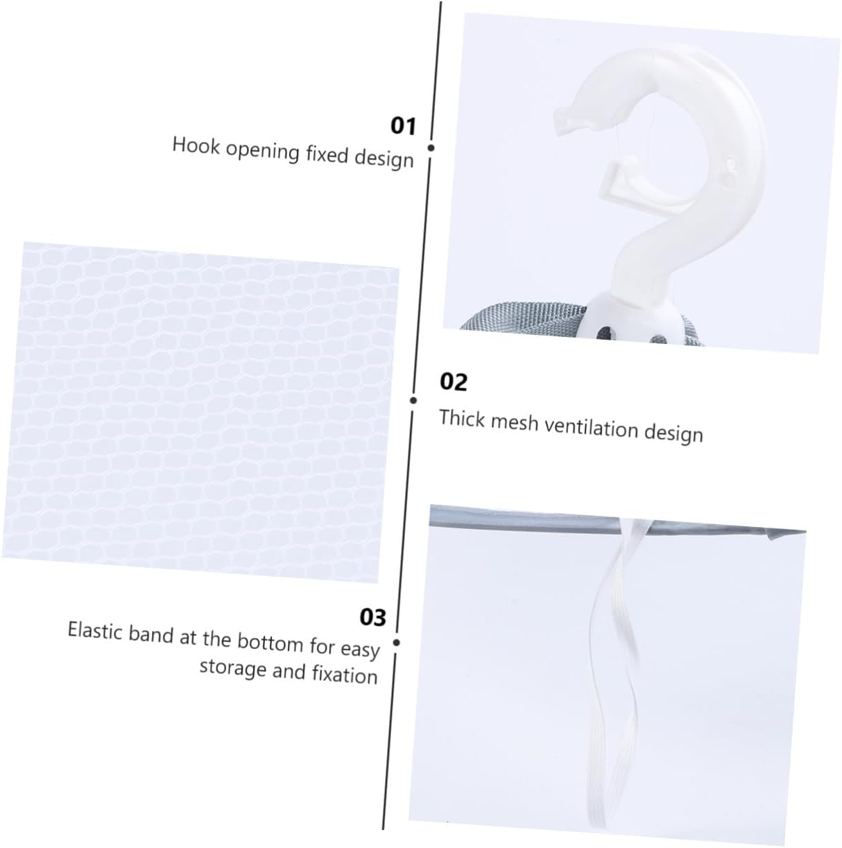 Toyvian 3pcs Clothes Drying Basket Set with Hanging Sweater and Sock Nets, Breathable Mesh Laundry Rack for Indoor Balcony Use, Household Flat Drying Hangers