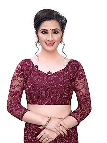 Sari jacquard coton bordeaux ajustable : résolvez le problème de la taille