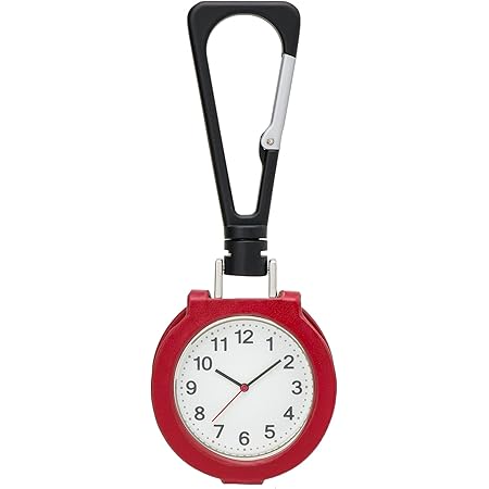 Amazon フィールドワーク 懐中時計 カラビナウォッチ Tokot 丸 置き掛け時計 蓄光 白 文字盤 Ym027 2 レッド 腕時計 腕時計 通販