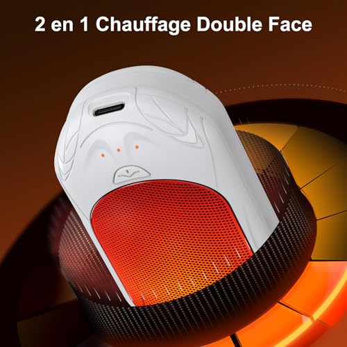 Chauffe-main rechargeable 6000mAh, chaufferette réutilisable USB 3 niveaux