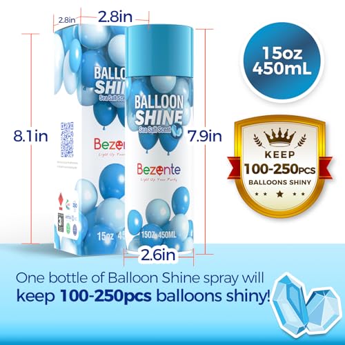 Image of Bezente Sea Salt Scent Balloon Shine Spray 15oz High-Gloss for Parties