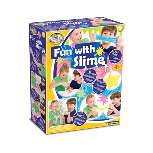 Brainstorm Toys Fun With Slime Kit - Juego de fabricación de slime STEM + 36 piezas | 6 actividades viscosas | Slime fosforescente e ilusión |