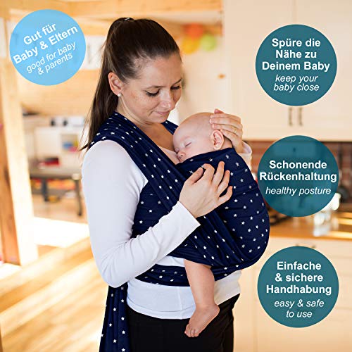 Makimaja - Fascia Porta Bebè 100% Cotone - Blu