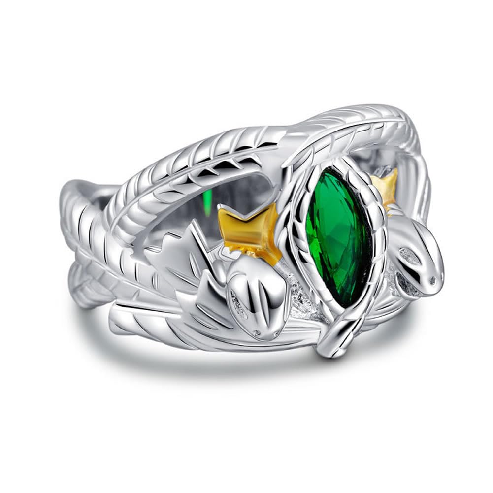 925 Silber -Männer -Ringschmuck Aragon Mittelindex Finger Balach Ring Mode,9