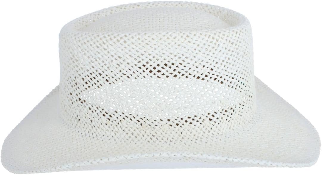 CTM Unisex Twisted Straw Gambler Hat