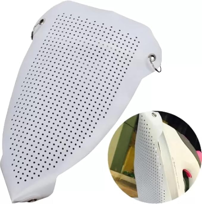 PRISO Steam Iron Soleplate Guard with Silicone Cover – Non-Stick Teflon Coated Cover, Heat-Resistant Universal Fit for Safe Ironing. (White)-picture-14