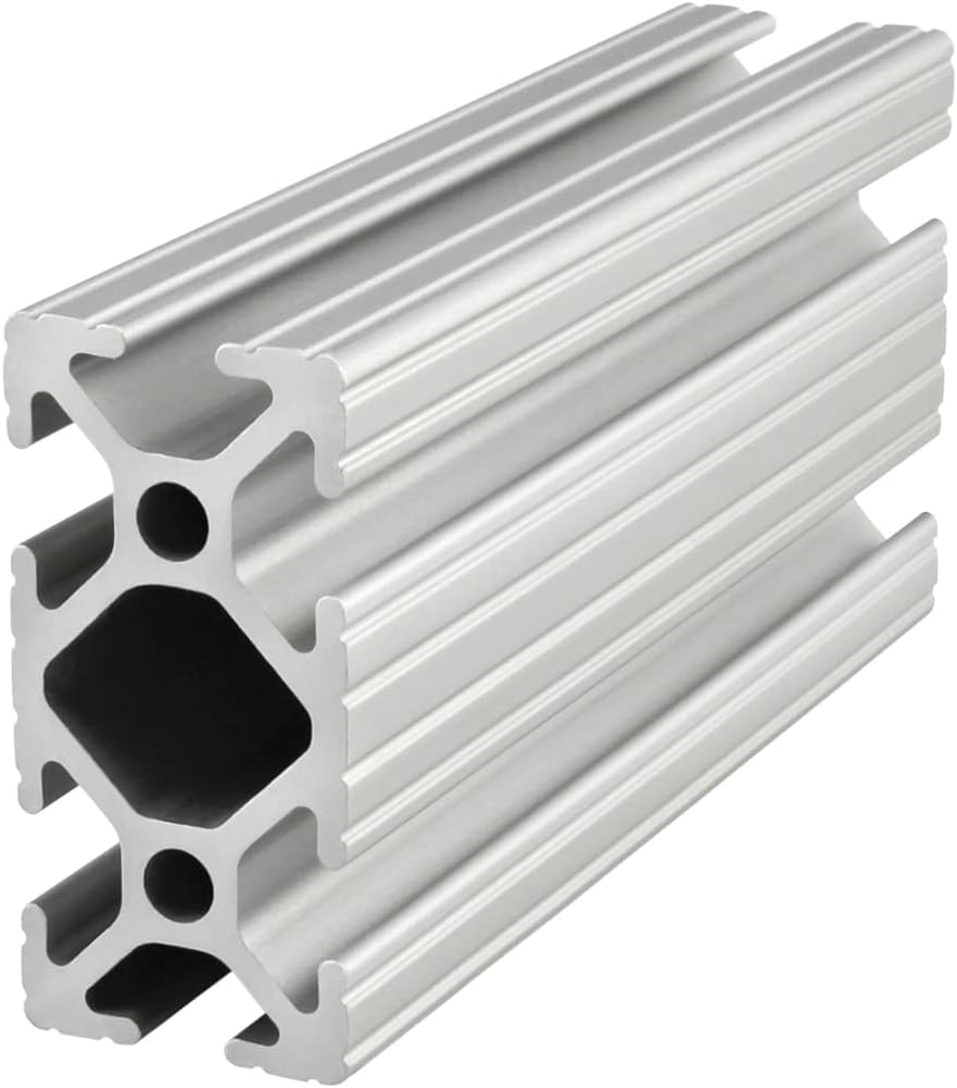 8020, 1020, 10 Series 1 Inch x 2 Inch T-Slotted Aluminum Extrusion DIY Extruded Linear Slot Bar Rail 80/20 (Clear Anodize, 48" Long)