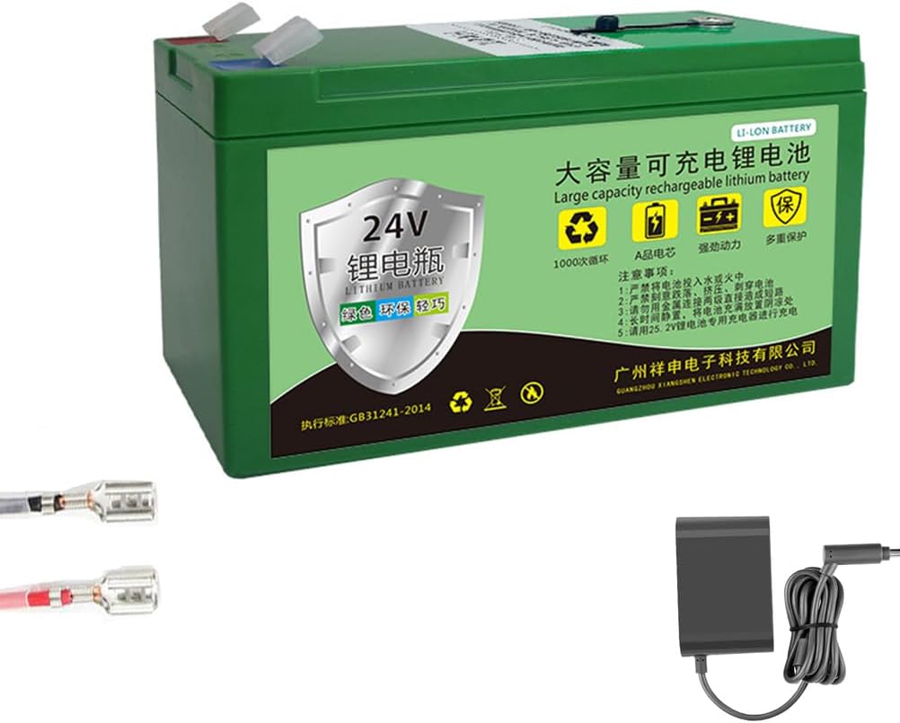 24 V 10 Ah 12 Ah 6 Ah 8 Ah Lithium Battery Portable Power Supply Lithium Battery Charger Included Fish Finder Lighting Lawn Mower Lighting, 24 V, 12 Ah