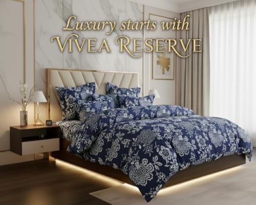 Image of 220 GSM Ultra-Soft Luxury AC Comforter Set Double Bed | 90x100 Inch | Includes 1 Comforter, 1 Bedsheet & 2 Pillow Covers | All-Season Premium Bedding Set (Aarchid Blue)