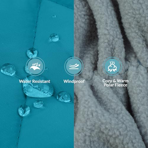 PUMYPOREITY Hunde Wintermäntel, Hundejacke mit Innenfleece wasserdichte Kleine Hunde Winterweste Hundepullover Fashion Sports Hundemantel(Dunkelgrün, XL)