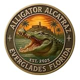 Alligator Alcatraz Challenge Coin，2025 Commemorative Coin 、Funny Gator Design Commemorative Coin、Funny History Collectible Gift for Men, Gifts for History Buffs and Florida Lovers (Model C)