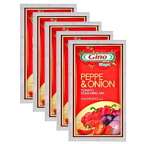 GINO PEPPE & ONION TOMATO SEASONING MIX (1 Roll (Pack of 5) 10.45oz)