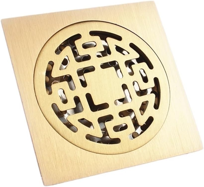 4 Inch Copper Deodorant Square Floor Drain Bathroom Washing Machine Floor Drain(E)