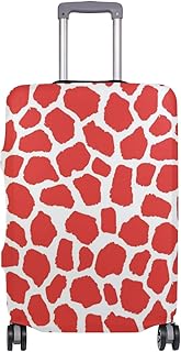 Cover per valigia con stampa in pelle di giraffa rossa, 1, XL 29-32 in