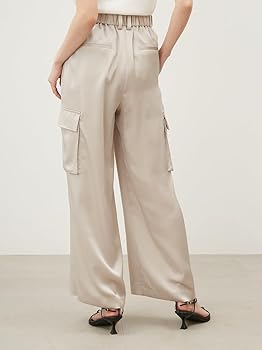 MilaOwen（ミラ オーウェン） 後ろウエストゴムサテンカーゴパンツ 新品 Mila Owen]後ろウエストゴムサテンカーゴパンツ | KOBUNSHA