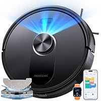 Proscenic Q10 Robot Vacuum Cleaner with Mop, 8000Pa Stong Suction, Lidar Navigation Robotic Vacuum, Robot Hoover 200Mins Runtime, Self-Charging, WiFi/Alexa/APP/iWatch Control, for Hard Floors Carpets