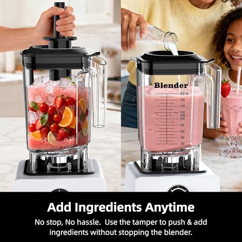 Image of AIZIYO Professional Blender for Smoothies, 2200W Peak Watts,60 oz BPA-Free Pitcher, Blenders for Kitchen, Dishwasher Safe, Programs for Frozen Drinks & Nutrient Milk Shakes & Nut Milk