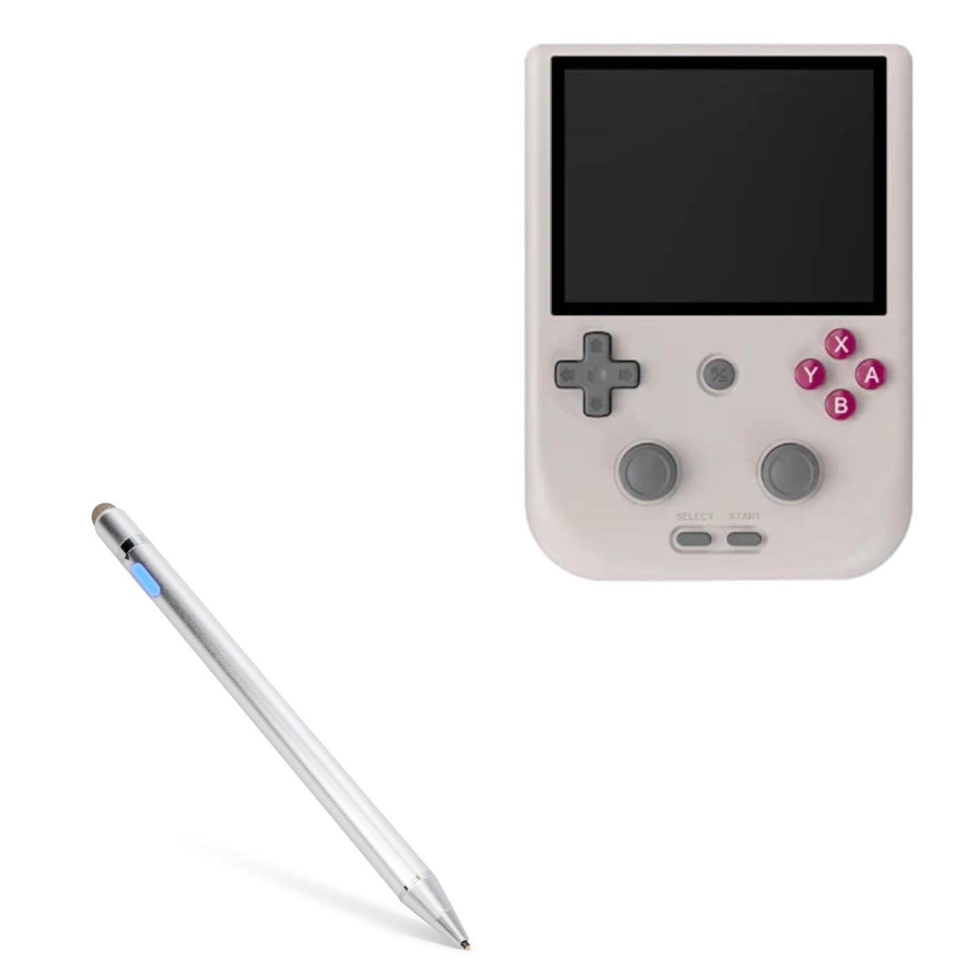 BoxWave Stylus Pen Compatible with Anbernic RG405V - AccuPoint Active Stylus, Electronic Stylus with Ultra Fine Tip - Metallic Silver