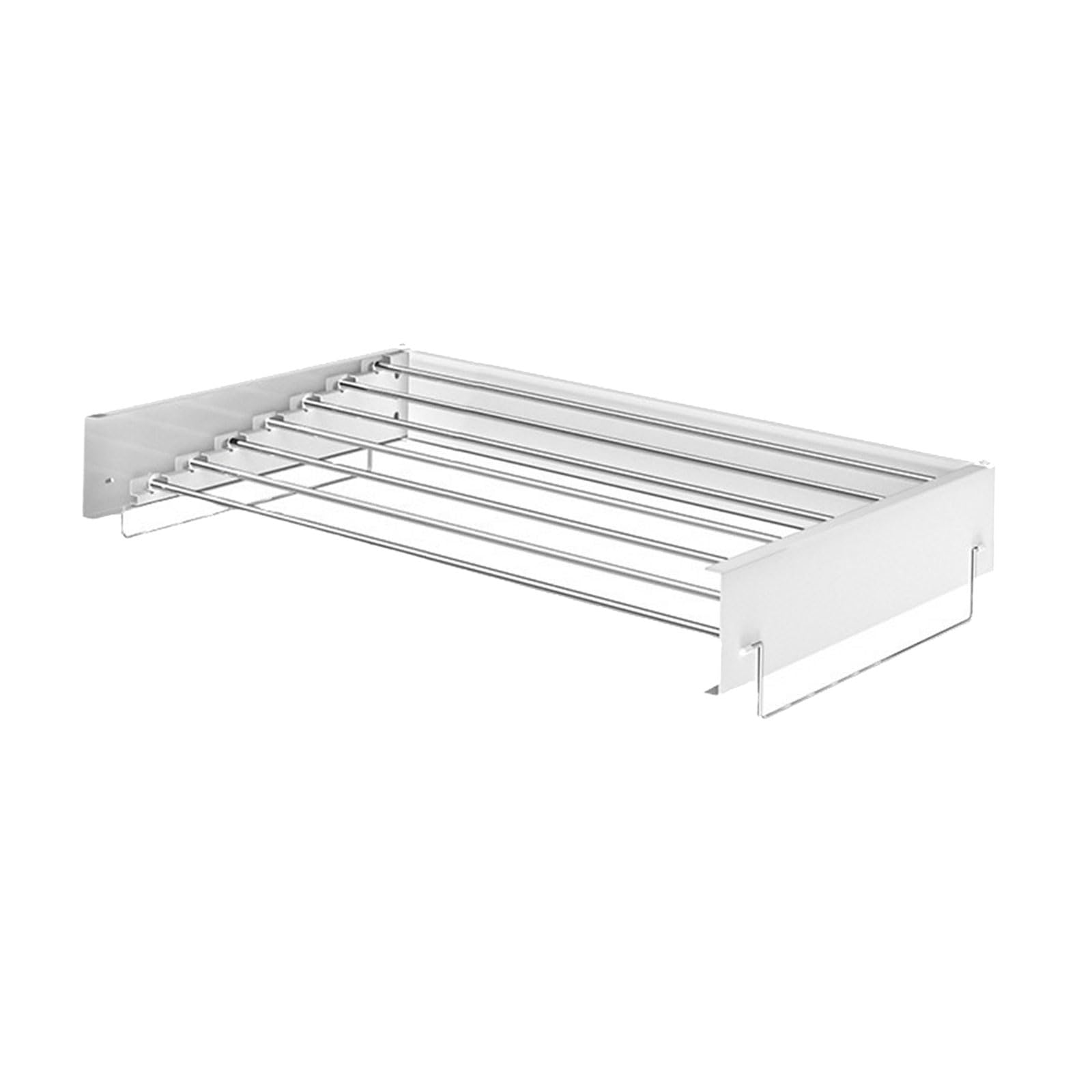 CAZSTYK Rustproof Bathroom Shelf Wall Mounted Organiser Space Saving Stainless Steel Foldable Clothes Drying Rack Wall Mounted Shelf