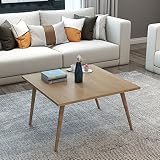 [en.casa] Mesa de Centro Cuadrada Mesa de Café Té Mesa Auxiliar Elegante Clásica para Salón de Haya 50 x 80 x 80 cm Color Madera