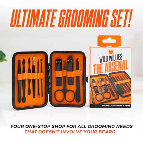 Wild Willies TAMK-10PC Mens Grooming Kit - 10-Piece Multifunctional Pedicure & Manicure Kit thumb #4